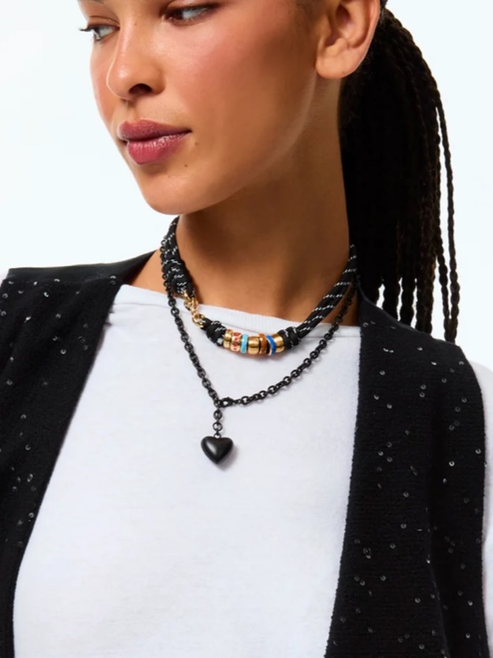 NWOT Roxanne Assoulin The Super Size Happy Cord Necklace - Picture 4 of 7
